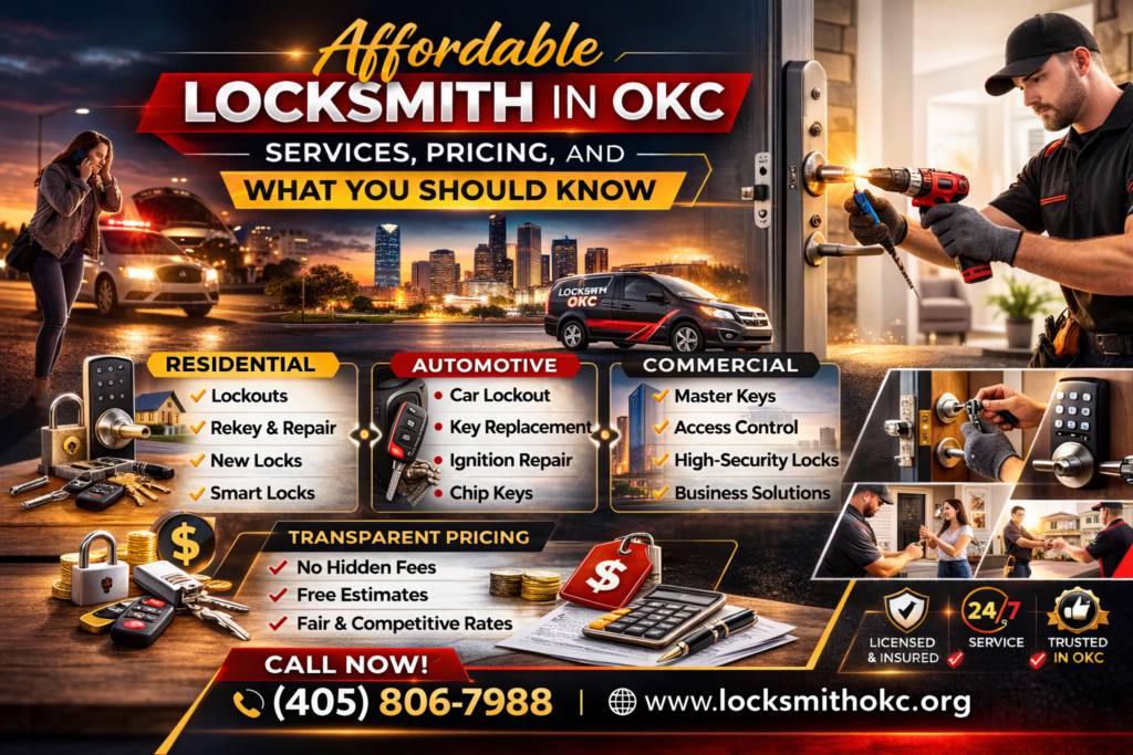 Affordable Locksmith in OKC – Services, Pricing, and What You Should Know